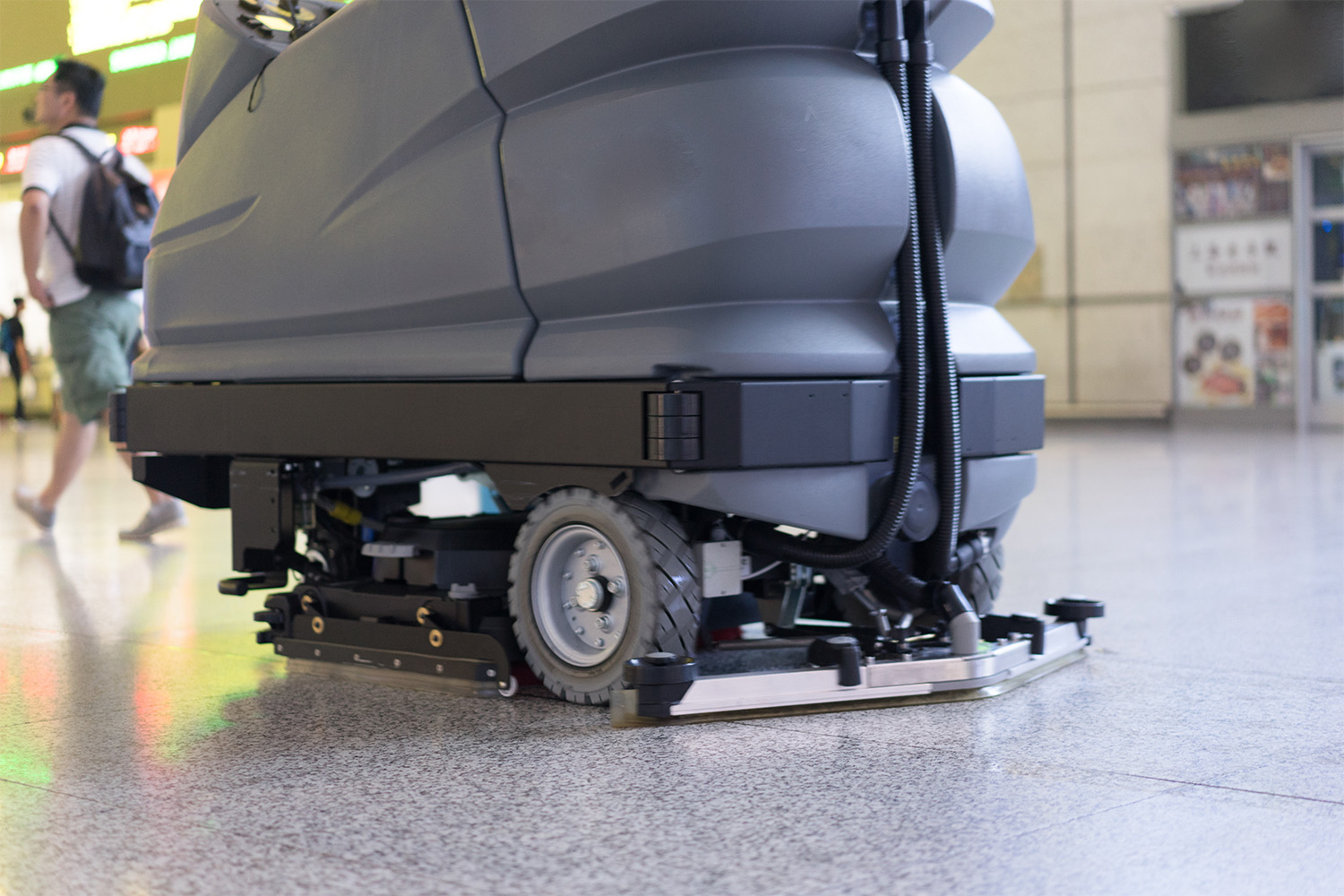 close up of industrial-grade floor cleaning equipment. state-of-the-art cleaning service.